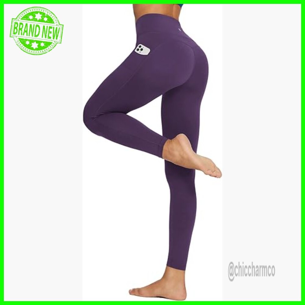 High Waisted Tummy Control Leggings with Pockets for Workout Yoga Running